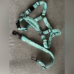 Floral Dog Harness and Leash Set